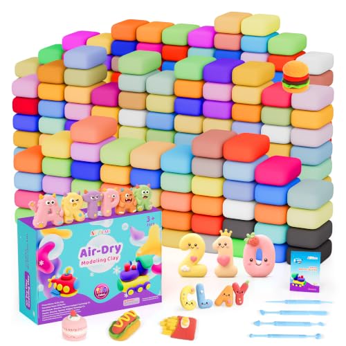 ARTPAR Air Dry Clay for Kids,210 Colors Modeling Magic Clay Art Crafts Kit - color: 210 colors