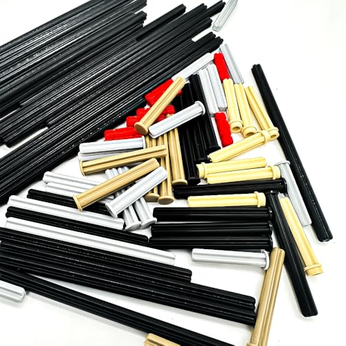 120 Pieces Axle Rods Assortment Pack, Axle Connectors Building Blocks Accessories for Building with 15 Size, Compatible with legoes Parts and Pieces