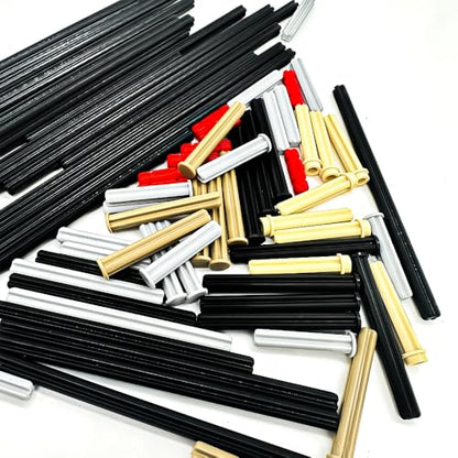 120 Pieces Axle Rods Assortment Pack, Axle Connectors Building Blocks Accessories for Building with 15 Size, Compatible with legoes Parts and Pieces