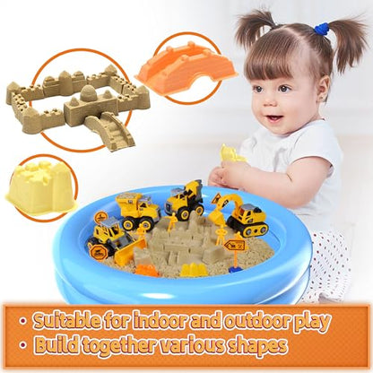 YIDESTARS Sensory Bin Large Take Apart Trucks for Toddlers 3+