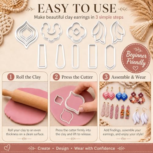 10PCS Boho Polymer Clay Cutters Set - color: Bohemia-14pcs