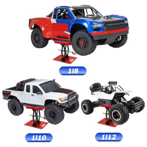 RC Stand Lift Lower Adjustable w/Screw Tray for 1/8 1/10 1/12 RC Car, Red - color: Red