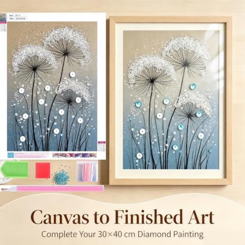 BYGFHLYW Pearl Diamond Painting Kits for Adults,Dandelion Diamond Art Kits - color: PL71-1