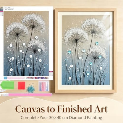 BYGFHLYW Pearl Diamond Painting Kits for Adults,Dandelion Diamond Art Kits - color: PL71-1