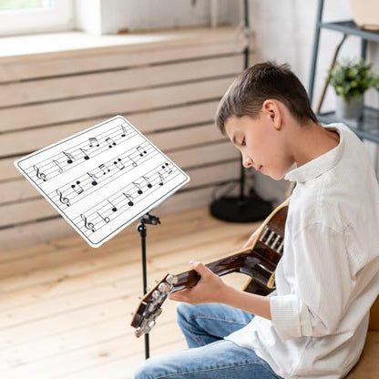 24Pcs Dry Erase Music Staff Lap Boards for Student Reusable Musical Notes Double Sided Erasable Cardboard Music Note Whiteboard for Musical Teacher Classroom Homeschool Portable Teaching Tool 12" x 9" - style: Staff Writing Notes