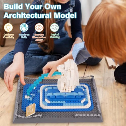 Oichy Merlion Building Blocks Set, 503 PCS Creative Toy Building Sets, World Famous Architecture Model Kits for Adults and Kids - color: Merlion