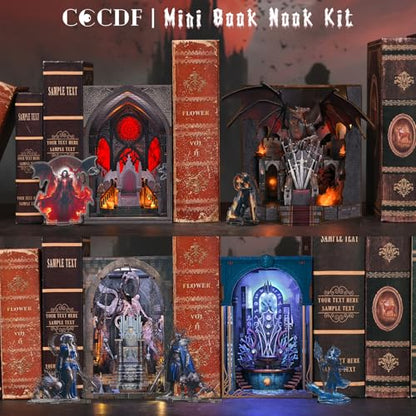CCCDF Throne of Blood Book Nook Kit, Beginner DIY 3D Puzzle with LED - color: Throne of Blood