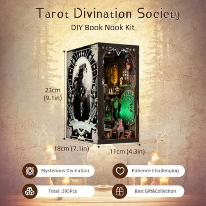 TOYQI Book Nook Kit, DIY Miniature Dollhouse Kit for Adults and Teens - color: Tarot Divination