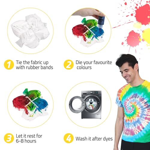 12 Colors Tie Dye Kit, Fabric Dye Set for Kids Adults Parties - color: 12 COLORS
