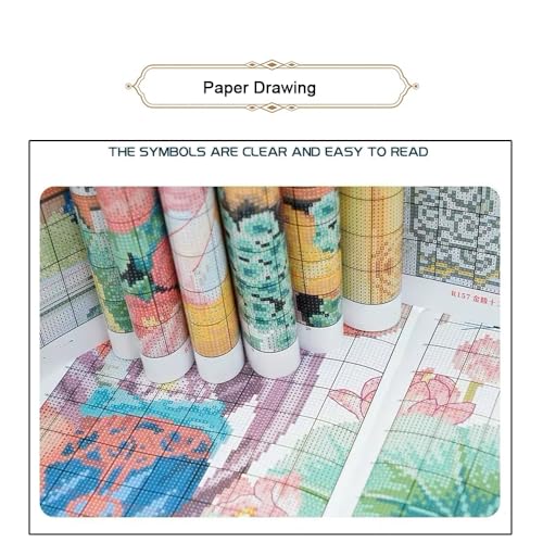 CrossNest 14CT Animal Counted Cross Stitch Kit for Beginners, Unprinted Complete DIY Embroidery Set with Pattern & Tools, Premium Aida Cloth & Threads (Puppies and Succulents) - color: Pattern 09