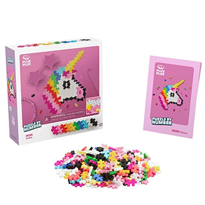 PLUS PLUS Puzzle By Number, Unicorn - 250 Piece Building Set - style: Unicorn