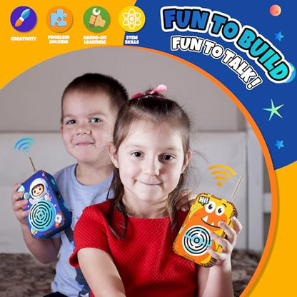 Stem Toys for Kids Age 6-8, DIY Walkie Talkie Building Kit