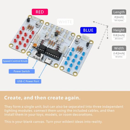 Soldering Practice Kit, 3-Color Split LED for Beginners