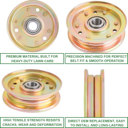 Idler Pulley (164090) Fitsr King Ku tter RFM Series 4' 5' 6' Finish Mowers (4 Pack) - color: 164090 4 pack