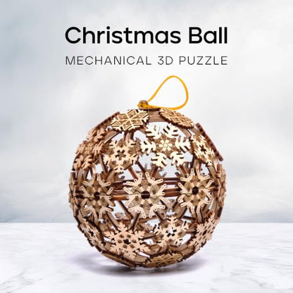 Wood Trick Christmas Ball 3D Wooden Puzzles for Adults to Build