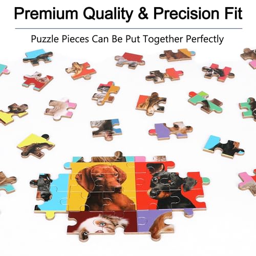LELEMON Puzzles for Kids Ages 4-6,100 Piece Puzzles for Kids in Metal Box - color: Various Dog