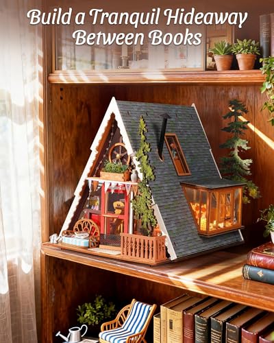 Rolife A-Frame Cabin DIY Miniature Dollhouse Kit Creative Gift for Adults