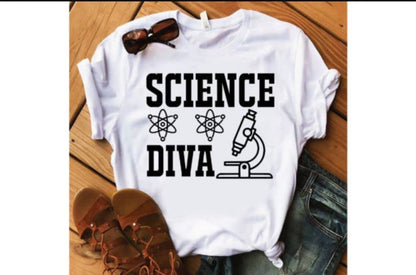 SEC Apparel Science Iron On Patches Decals Transfers Applique Letters for t Shirts Fabric Clothing | (Science-Diva) - style: Science-diva