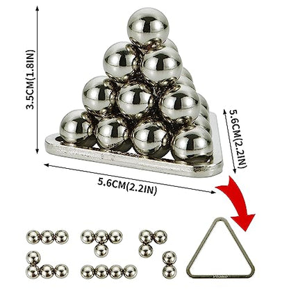 Brain Teaser Puzzles- 3 PCS Metal Puzzles Kit Metal Cast Puzzle Games Toys - color: Silver World, size: 3PCS (Silcer)