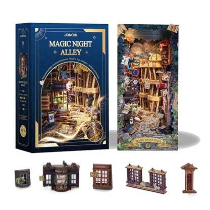 Book Nook Magic Night Alley DIY Miniature House Kit for Adults - color: Sq-16
