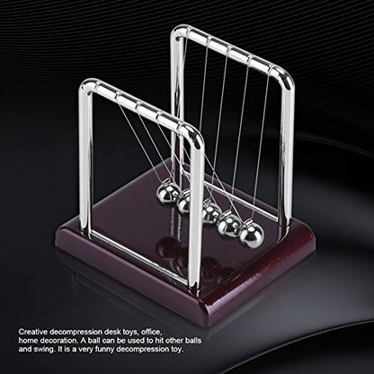 DEWIN Newtons Cradle Pendulum Steel Balance Swinging Magnetic Ball Perpetual Motion Desk Toy Physics Science Desk Fun Toy Swinging Kinetic Balls for Office Decor Gift 3.35 x 2.76 x 3.54 Inches