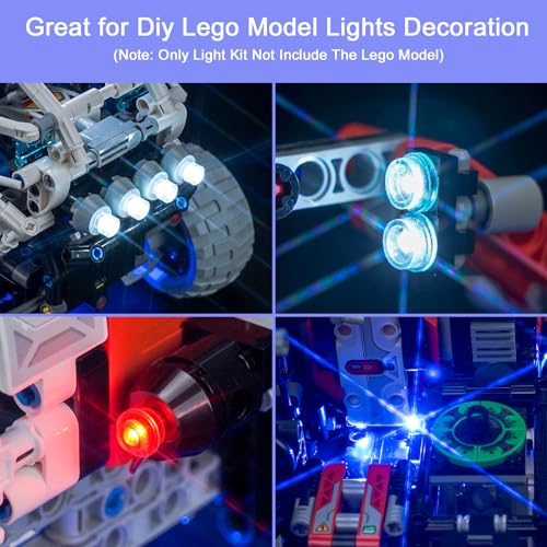 Upgraded Led Light Kit for Lego Mars Crew Exploration Rover Building Set, Compatible with Lego 42180 (Model Not Included)