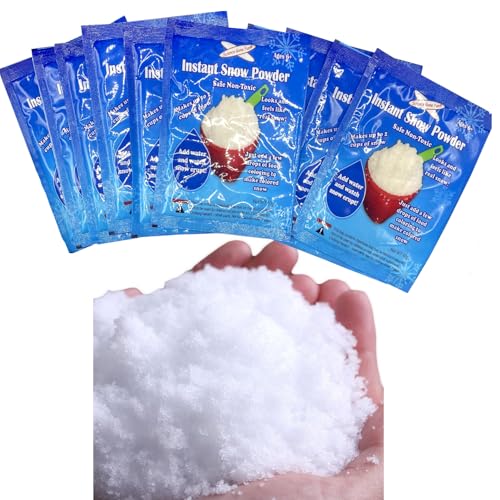 Instant Snow Powder – Magical Snow for Holiday Fun & Learning! (Pack of 20 (10g Individual Packs)) - size: Pack of 20 (10g Individual Packs)