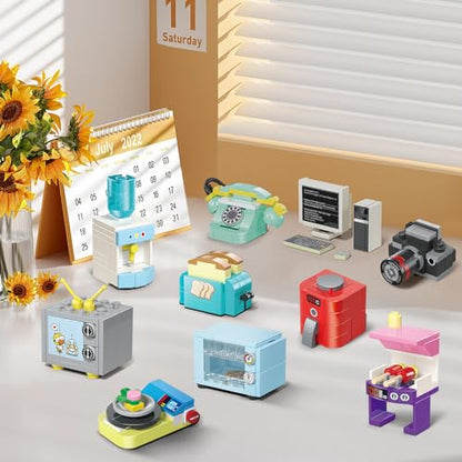 Building Toys for Girls Gift, Mini Building Blocks Appliances for Kids, STEM Building Blocks Party Favors Prizes for Birthday Christmas Easter - 12 Pack - style: Appliances