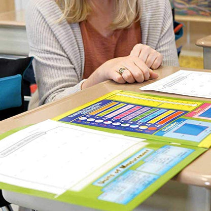 Really Good Stuff Intermediate Math Resource 4-Pocket Folders - Set of 12