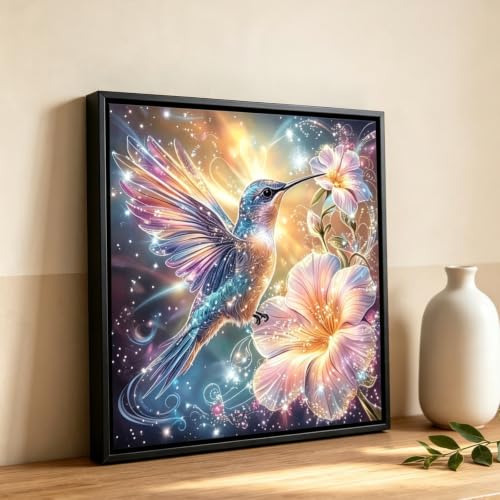 Diamond Art Kits for Adults,Hummingbird Flower Diamond Painting Kit - color: KM1241-1