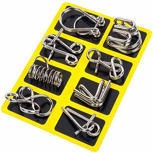 Metal Wire Puzzle Set of 24 with Pouch