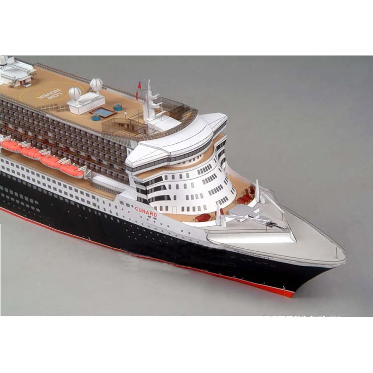 ZEZEFUFU DIY 1:400 Queen Mary II Cruise Liner Ship 3D Paper Boat Model Unassembled Kit