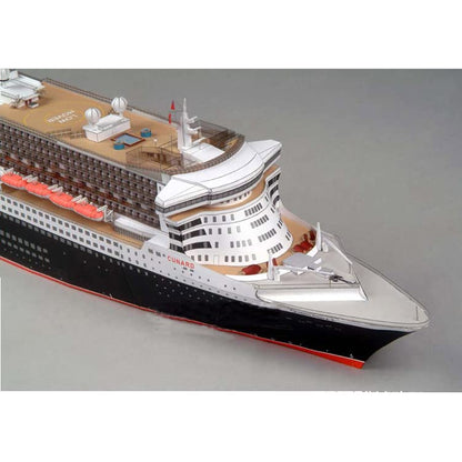ZEZEFUFU DIY 1:400 Queen Mary II Cruise Liner Ship 3D Paper Boat Model Unassembled Kit