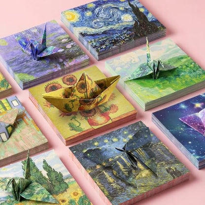 JoyCat Patterned Origami Paper Kit, 200 Double-Sided Sheets, 6x6 Inch