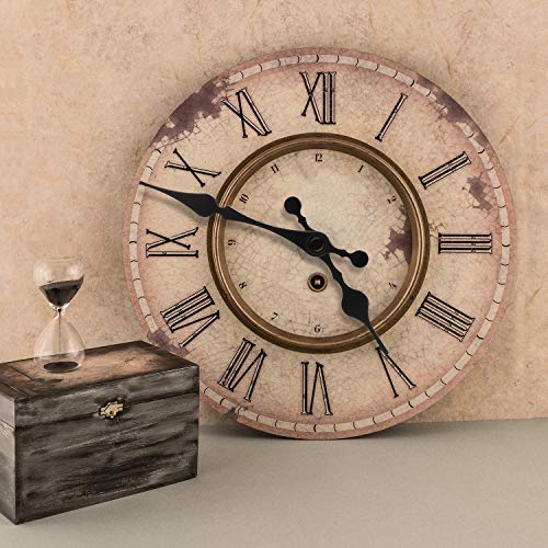 Hicarer Clock Motor Movement Wall Clock Movement Mechanism DIY Repair Parts Replacement with 3 Different Pairs of Hands (Shaft Length 0.9 Inch/ 23 mm, Black Red) - size: 0.90 Inch Shaft