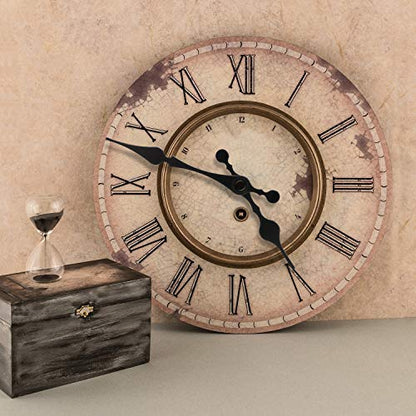 Hicarer Clock Motor Movement Wall Clock Movement Mechanism DIY Repair Parts Replacement with 3 Different Pairs of Hands (Shaft Length 0.9 Inch/ 23 mm, Black Red) - size: 0.90 Inch Shaft