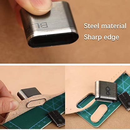 Yizzvb 52 Shape Style Leather Hole Punch, Leather Cutting Dies Tool - size: 52 Shapes