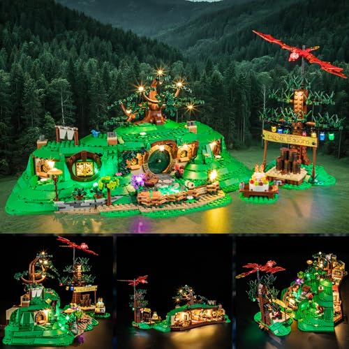 YEABRICKS LED Light Kit for Lego Lord of the Rings: The Shire 10354 - style: Only Light The Shire