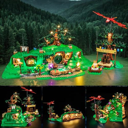 YEABRICKS LED Light Kit for Lego Lord of the Rings: The Shire 10354 - style: Only Light The Shire
