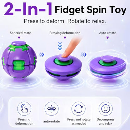 3D Printed Gear Fidget Spinner Toy, Mechanical Kinetic Desk Toy, Portable Sensory Fidget Gadget, Metal EDC Desk Accessory, Creative Office Gift, Nebula Purple - color: Nebula Purple
