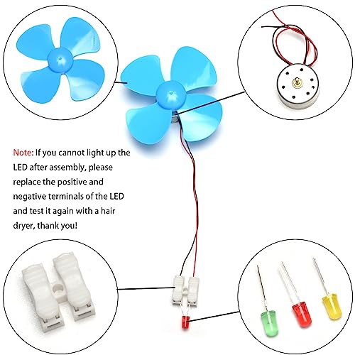 EUDAX DIY DC Power Micro Motor Wind Turbine Electricity Generator Blades Model - size: Small