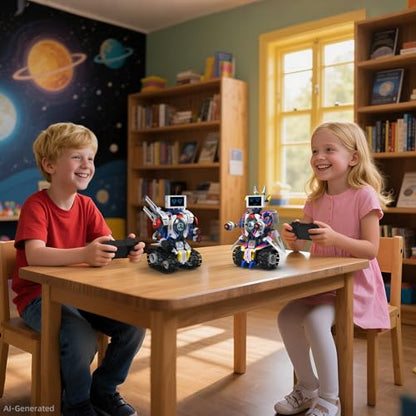 5 in 1 Robot Building Set with LED Display for Boys Kids Ages 8-12