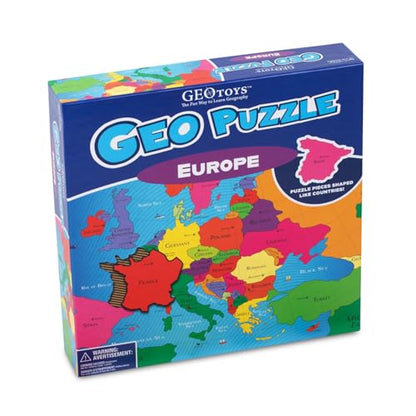 GeoPuzzle Europe Jigsaw Puzzles, 58 Pc Map Puzzle for Kids Ages 6 and Up - color: 1 Set-europe