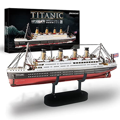 Piececool 3D Puzzles for Adults, Titanic Metal Ship Model Building Kits, Difficult Watercraft Cruise DIY Arts and Crafts Birthday Gifts for Men Women Couples Desk Decor - style: Titanic