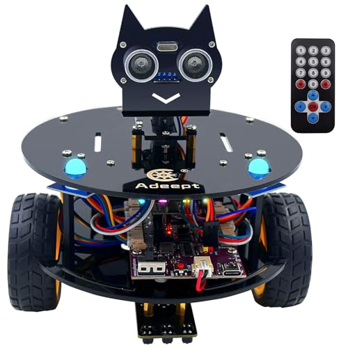Adeept Smart Car Kit Compatible with Arduino IDE, STEM Educational Robotics - color: Black