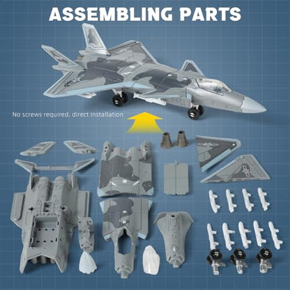 SEBUNAS 1:100 Scale J-20 Highly Detailed Plastic Assembly Model Kit - color: 1.J-20