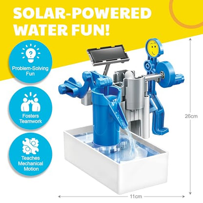 4M Green Science Hybrid Solar Water Pump Kit for Kids Ages 5-12 – STEM Experiment with Solar or Battery Power, DIY Renewable Energy Toy, Educational Science Gift - style: Green Science Hybrid Solar Power Water Pump Science Kit