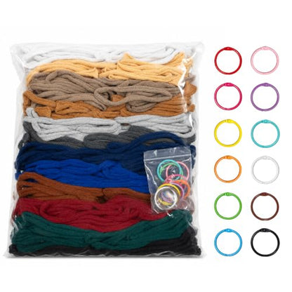 SOOHAOLISS 288PCS Cotton Loops for Potholders 7" with 12 Neutral Colors - color: 7‘’ 288pcs in 12 Neutral Colors