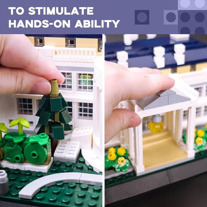 ArtorBricks White House Architecture Building Blocks Set, 894 Pieces Miniature Model Kit for Adults, Washington DC Landmark Collection, Intricate Home Office Desk Decor, Creative Gift for Hobbyists
