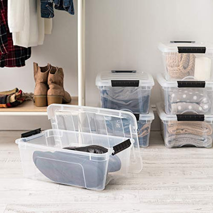 IRIS USA 4-Pack 13 Quart Storage Bins with Lids, Clear - size: 13 Qt, style: 4 Pack